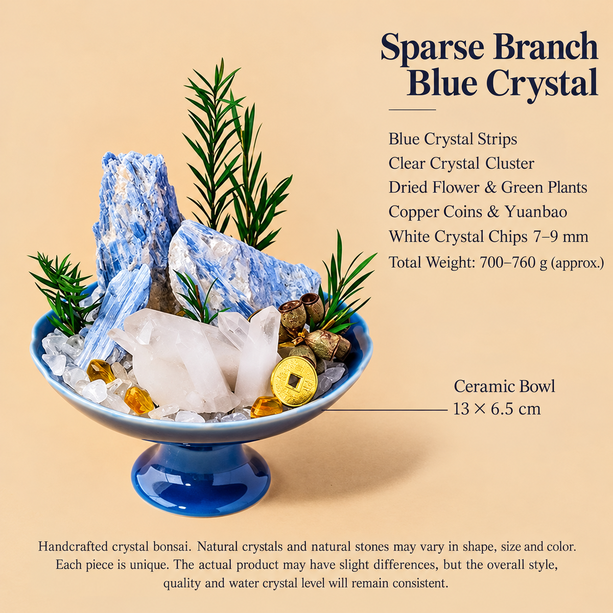 Sparse Branch Blue Crystal